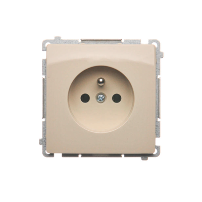 Socket with grounding (module) 16A 250V beige