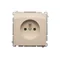 Socket with grounding (module) 16A 250V beige