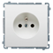 Socket with grounding (module) 16A 250V white