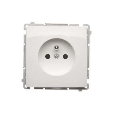 Socket with grounding (module) 230V, white quick connectors