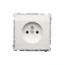 Socket with grounding (module) 230V, white quick connectors