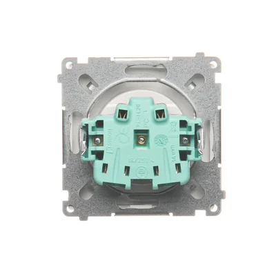 Socket with grounding (module) 230V, white quick connectors