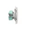 Socket with grounding (module) 230V, white quick connectors