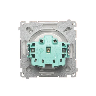 Socket with grounding (module) splash-proof IP44 16A 250V white