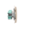 Socket with grounding (module), with shutters for current paths, 16A, 230V, screw terminals, beige