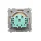 Socket with grounding (module), with shutters for current paths, 16A, 230V, screw terminals, beige