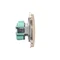 Socket with grounding (module), with shutters for current paths, 16A, 230V, screw terminals, beige