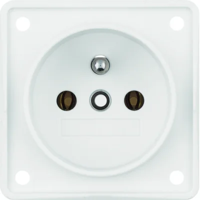 Socket with grounding snow-white, matt Integro mechanism