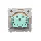 Socket with grounding, splash-proof IP44 (module), 16A, 250V, screw terminals. Transparent flap, beige