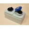 Socket with switch 0-1-small mechanical interlock 16A 230V 2P+Z IP44
