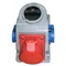 Socket with switch "COMBO-POL" IP44 16A 400V 3P+Z+N 2x230V sockets, off 0-1