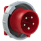 Socket with switch fixed 400V 32A 5P IP67