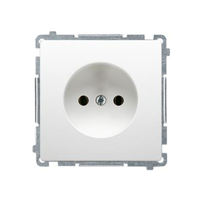 Socket without grounding (module) 16A 250V white screw terminals