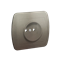 Socket without grounding with shutters for current paths 16A 250V screw terminals satin (metallic)