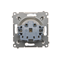 Socket without grounding with shutters (module) 16A 250V screw terminals gold (metallic)