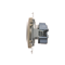 Socket without grounding with shutters (module) 16A 250V screw terminals gold (metallic)