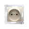 Socket without grounding with shutters (module) 16A 250V screw terminals gold (metallic)