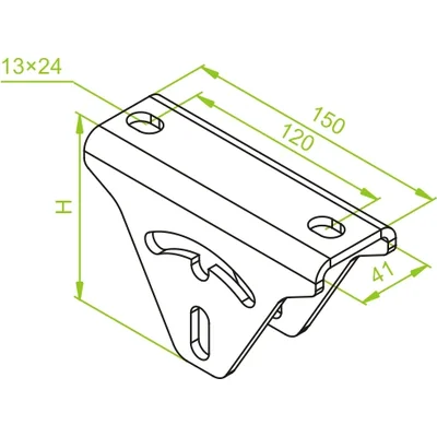 Socle de plafond inclinable PSUV, épaisseur de la tôle : 5 mm