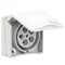 Socle encastrable DESIGN série 32A 3P+Z+N 230V 50/60Hz 9h IP44 (bride 90X90, pas de vis 60X60), contacts nickelés