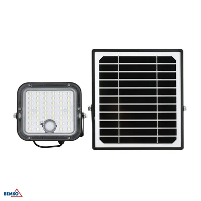 Solar-LED-Flutlicht Solpar 10W 1500LM 4000K IP65 Schwarz PIR