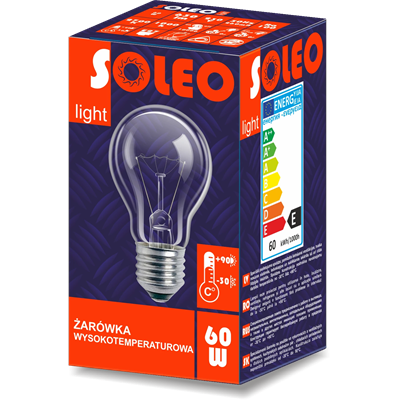 Soleo 60W A55 E27 230V high temperature bulb