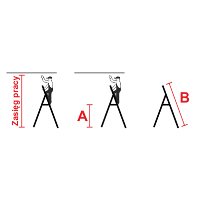 SOLID 6-step free-standing ladder