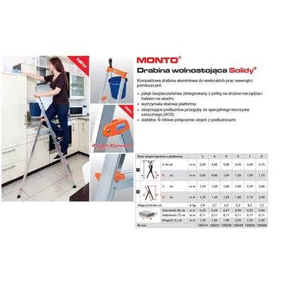 SOLID 6-step free-standing ladder