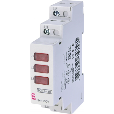 SON H-3R Indicatore di presenza tensione (3 LED rossi)