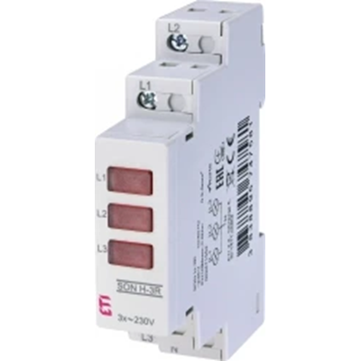 SON H-3R Indicatore di presenza tensione (3 LED rossi)