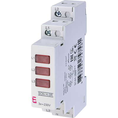 SON H-3R Indicatore di presenza tensione (3 LED rossi)