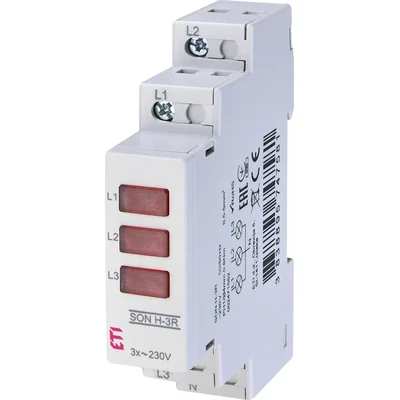 SON H-3R Sygnalizator obecności napięcia 3 x czerwona LED