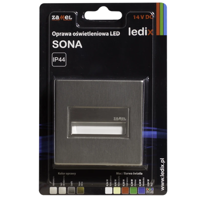 SONA Square LED luminaire 14V DC p/t WW steel
