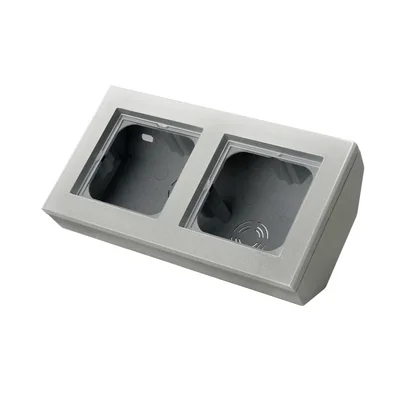 SONATA Boîte d'angle double avec un cadre en argent mat