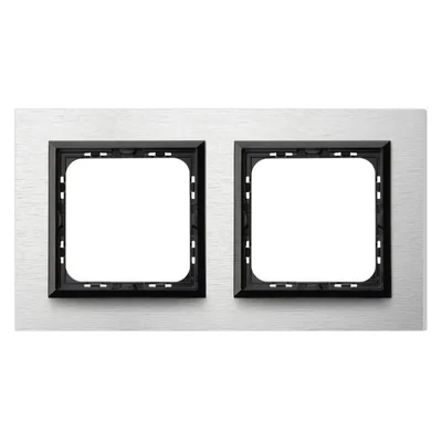 SONATA Brushed aluminum double frame