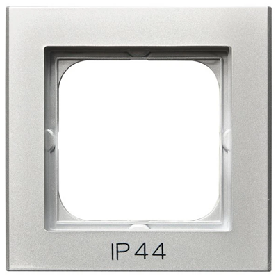 SONATA Cadre simple pour interrupteurs IP44, argent mat