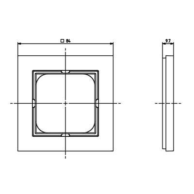 SONATA Cadre simple pour interrupteurs IP44, blanc