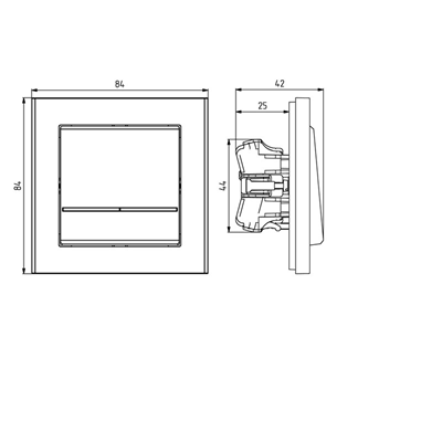 SONATA Closer switch "bell" with white backlight, without frame