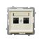 SONATA Computer socket, double, cat. 5e, ecru, without frame