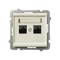 SONATA Computer socket, double, cat. 5e, ecru, without frame