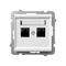SONATA Computer socket, double, cat. 5e, white, without frame