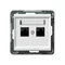SONATA Computer socket, double, cat. 5e, white, without frame