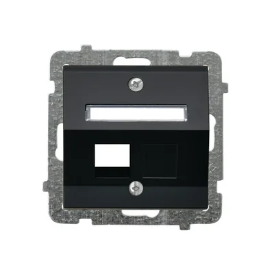 SONATA Computer socket housing single black metallic