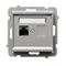 SONATA Computer socket, single, cat. 5e, matt silver