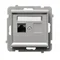 SONATA Computer socket, single, cat. 5e, matt silver