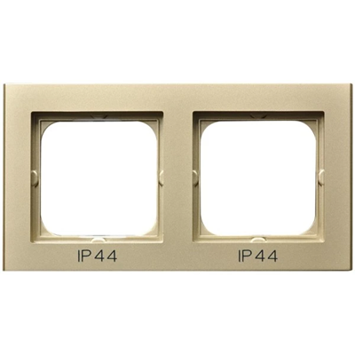 SONATA Cornice doppia per interruttori IP44, oro champagne