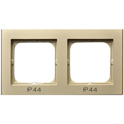 SONATA Cornice doppia per interruttori IP44, oro champagne