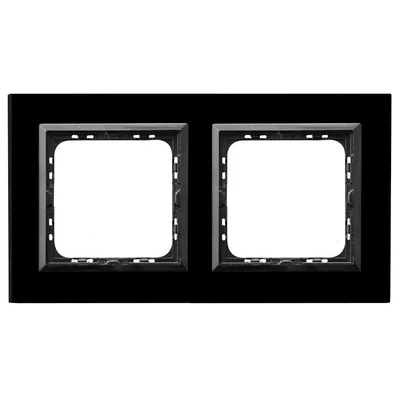 SONATA Cornice doppia, vetro nero