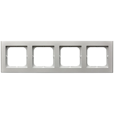 SONATA Cornice quadrupla, argento opaco