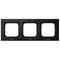 SONATA Cornice tripla per interruttori IP44, nero metallizzato
