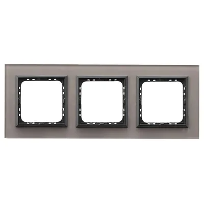 SONATA Cornice tripla, vetro grigio